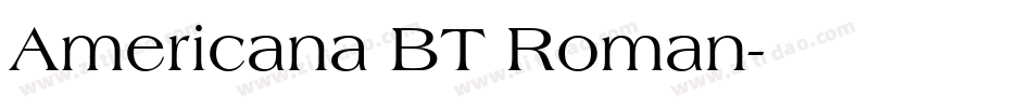 Americana BT Roman字体转换